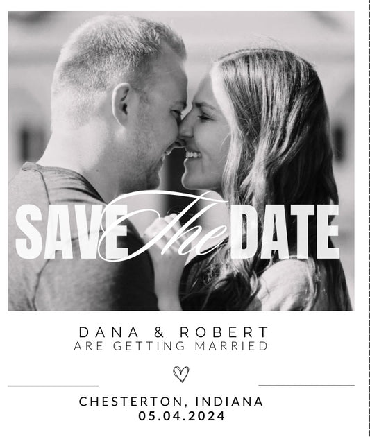 3.7 x 4.4" Save the Date Photo Magnets (envelope included)