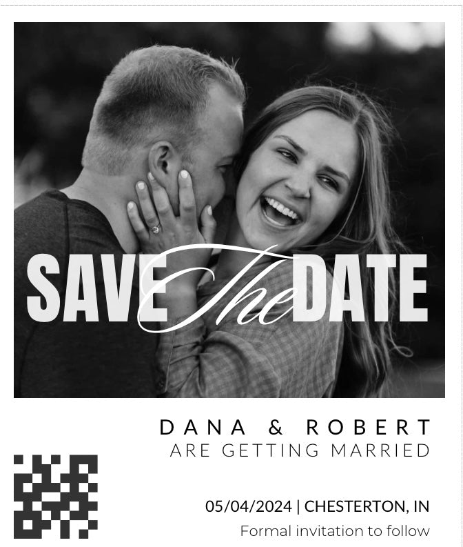3.7 x 4.4" Save the Date Photo Magnets (envelope included)