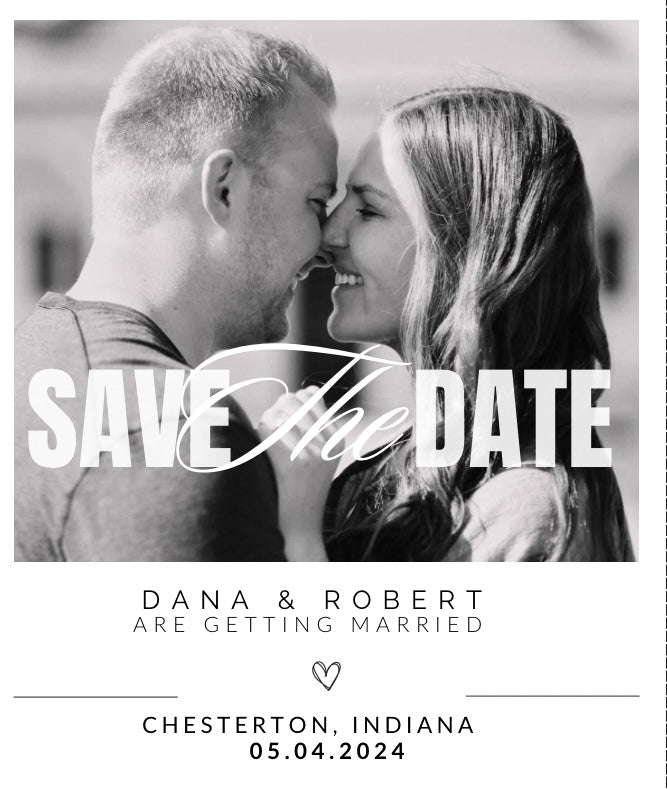 3.7 x 4.4" Save the Date Photo Magnets (envelope included)