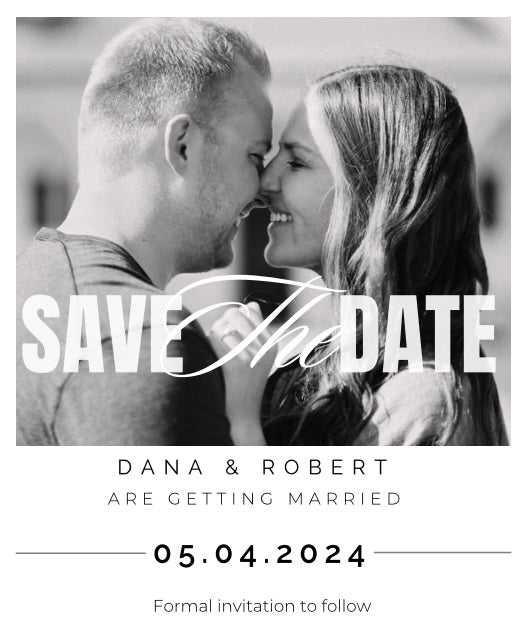 3.7 x 4.4" Save the Date Photo Magnets (envelope included)
